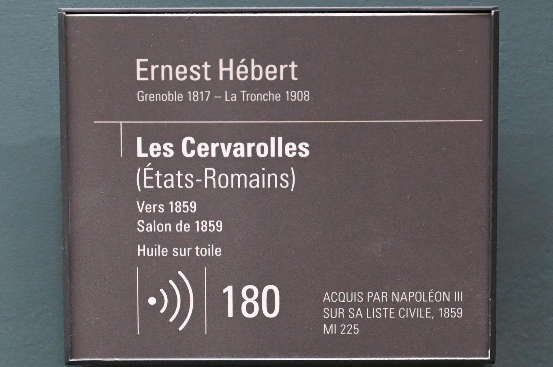 Ernest Hébert (1848–1880), Bewohner von Cervara di Roma, Paris, Musée d’Orsay, um 1859, Bild 2/2