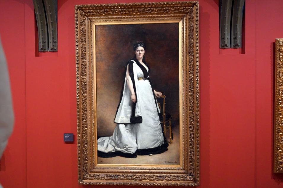 Léon Bonnat (1869–1880), Porträt der französischen Theaterschauspielerin Madame Pasca (1833-1914), Paris, Musée d’Orsay, 1874