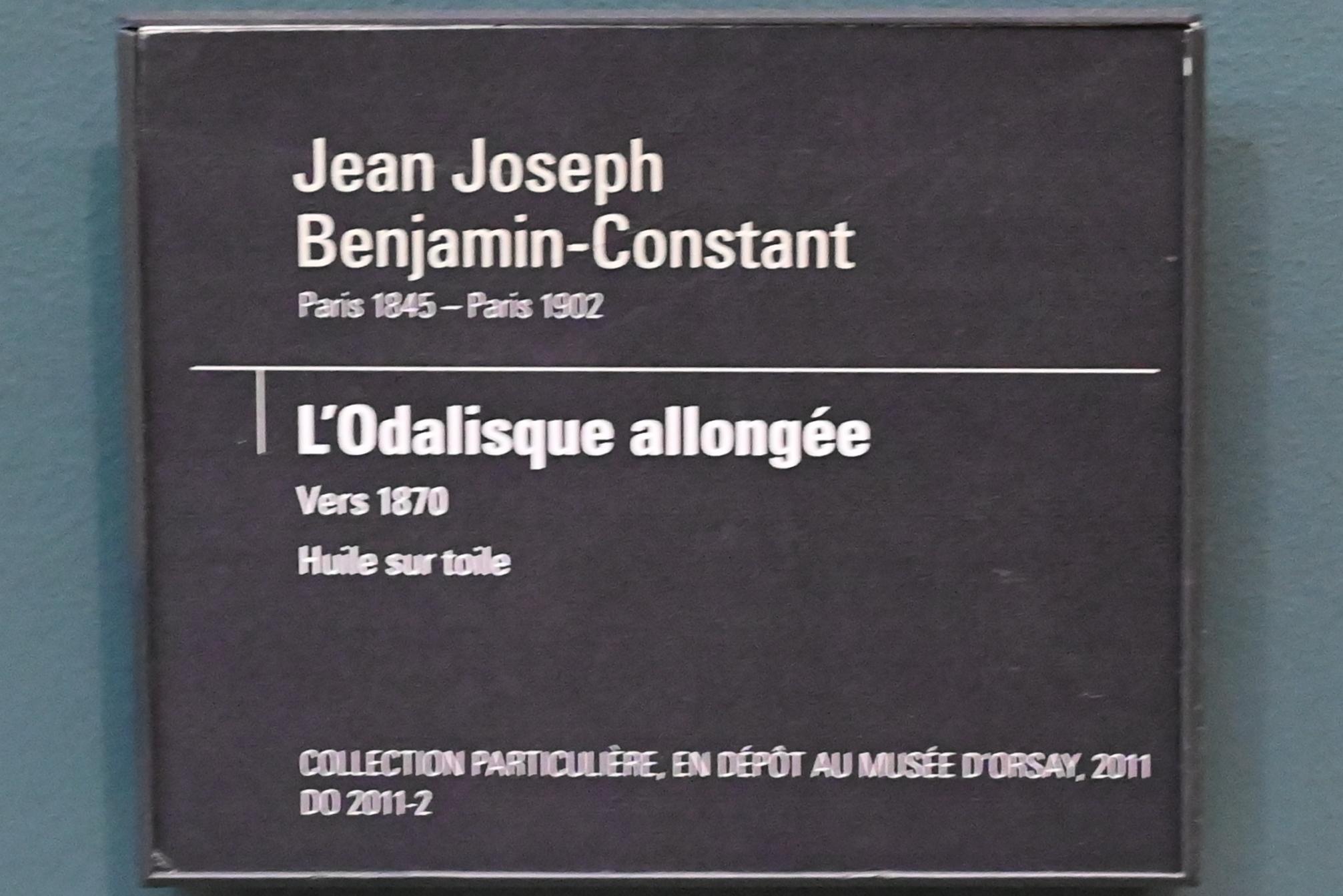 Jean-Joseph Benjamin-Constant (1870–1898), Liegende Odaliske, Paris, Musée d’Orsay, um 1870, Bild 2/2