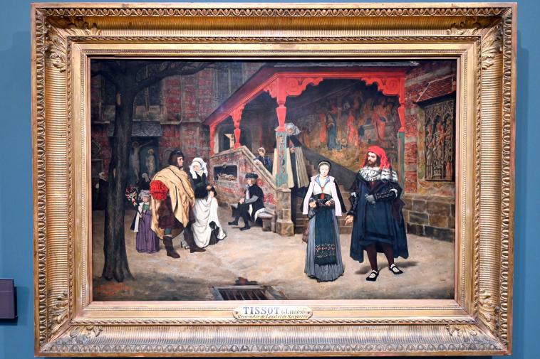 James Tissot (1860–1876), Treffen von Faust und Margarete, Paris, Musée d’Orsay, 1860