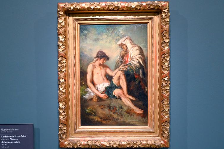 Gustave Moreau (1853–1896), Die Kindheit von Sixtus V. (Die Wahrsagerin), Paris, Musée d’Orsay, 1853–1854