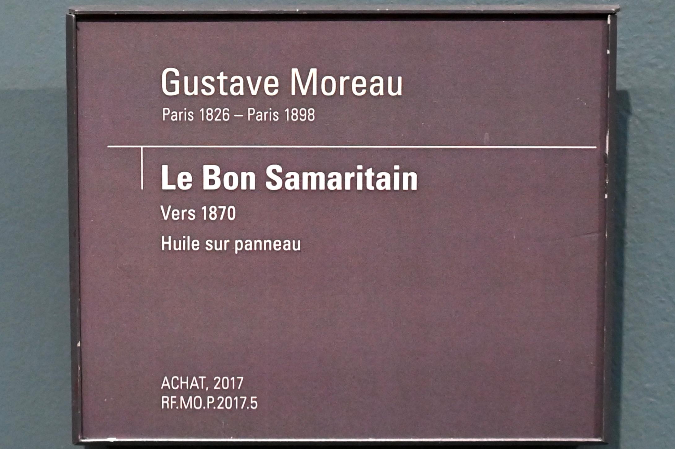 Gustave Moreau (1853–1896), Der barmherzige Samariter, Paris, Musée d’Orsay, um 1870, Bild 2/2
