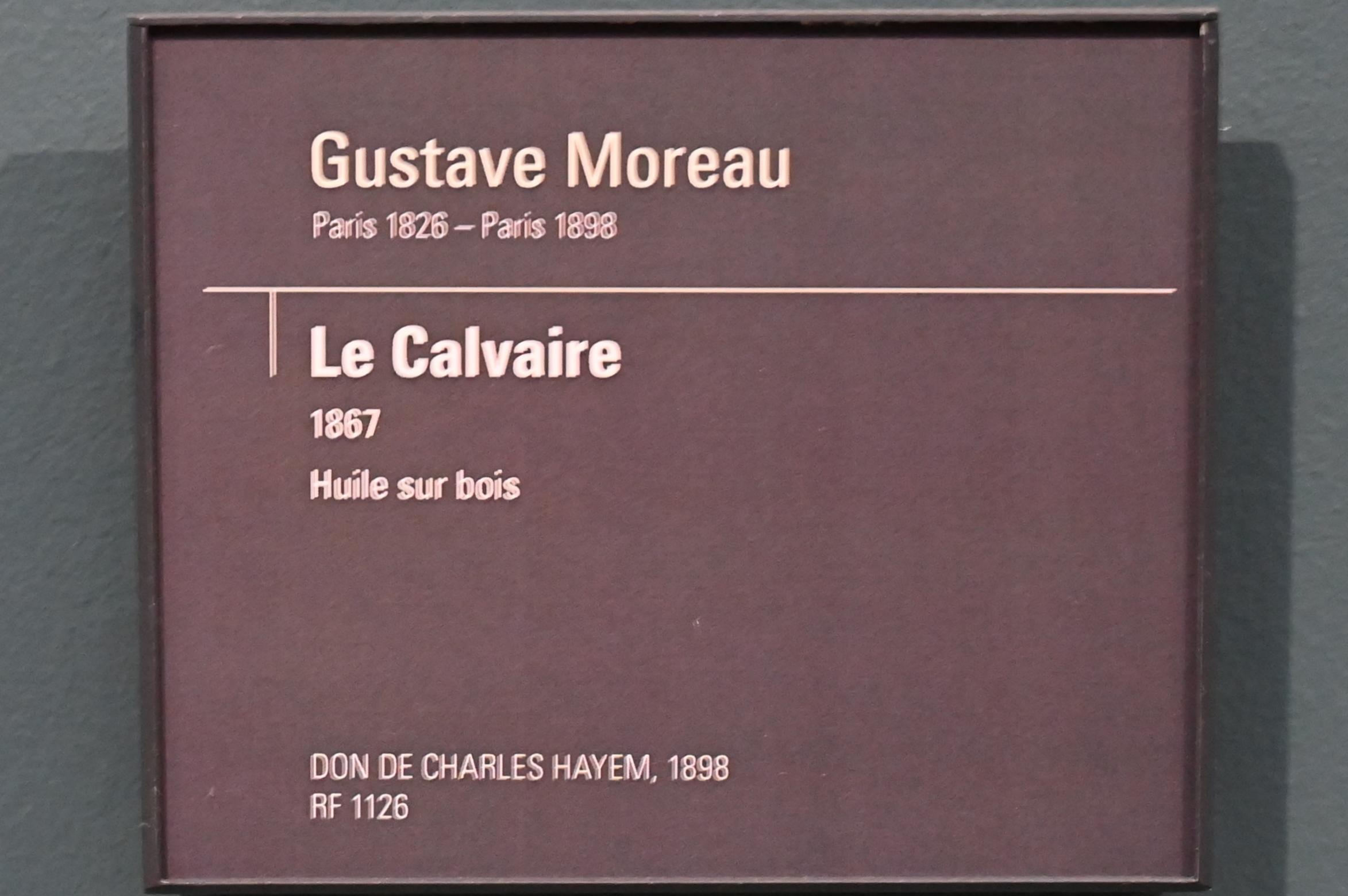 Gustave Moreau (1853–1896), Kalvarienberg, Paris, Musée d’Orsay, 1867, Bild 2/2