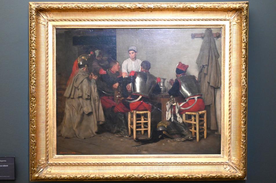 Guillaume Régamey (1874), Kavalleristen im Gasthaus, Paris, Musée d’Orsay, 1874