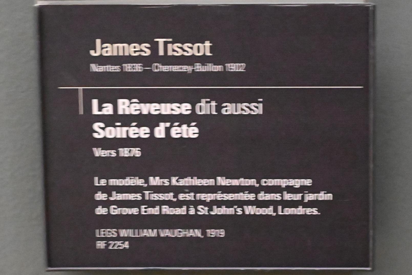 James Tissot (1860–1876), Die Träumerin (Ein Sommerabend), Paris, Musée d’Orsay, 1876, Bild 2/2