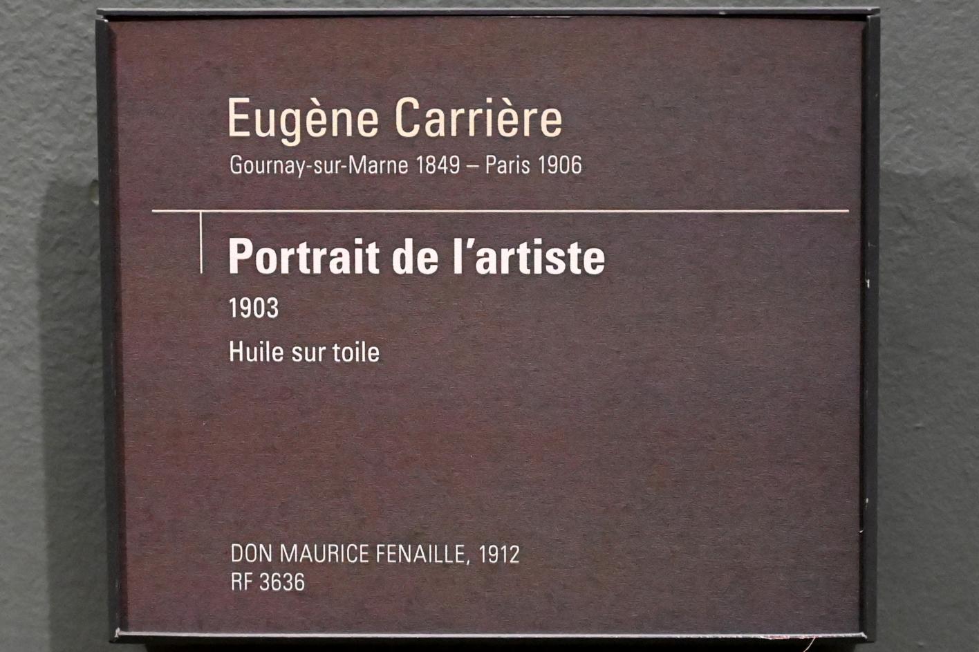 Eugène Carrière (1890–1903), Selbstporträt, Paris, Musée d’Orsay, 1903, Bild 2/2