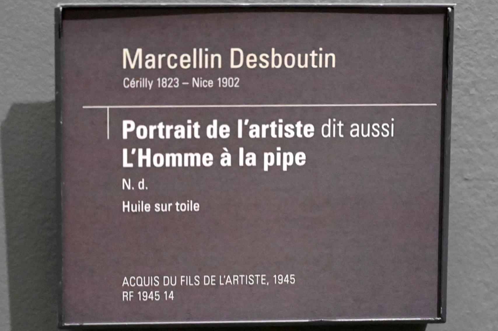 Marcellin Desboutin (Undatiert), Selbstporträt (Mann mit Pfeife), Paris, Musée d’Orsay, Undatiert, Bild 2/2