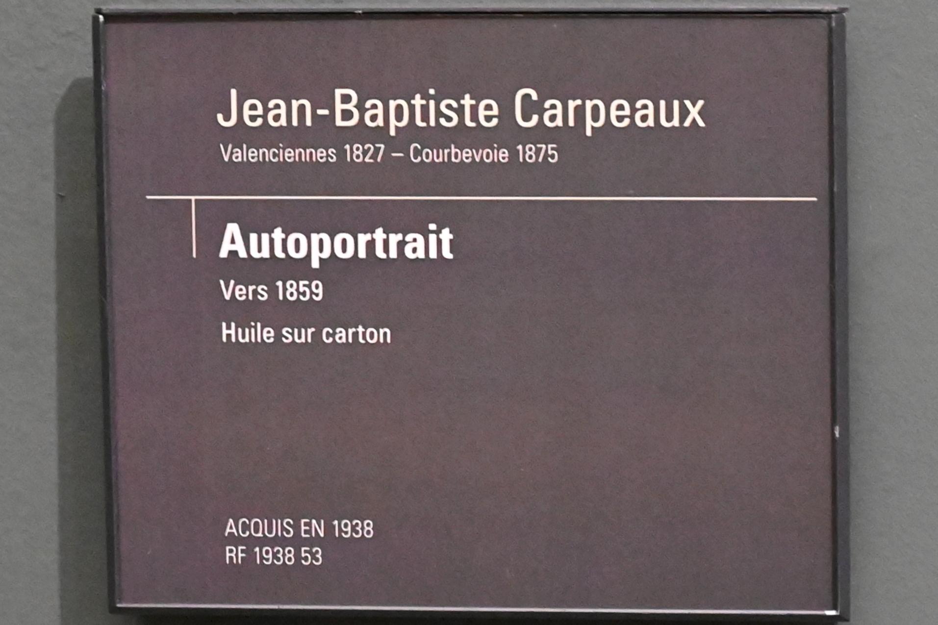Jean-Baptiste Carpeaux (1859–1873), Selbstporträt, Paris, Musée d’Orsay, um 1859, Bild 2/2