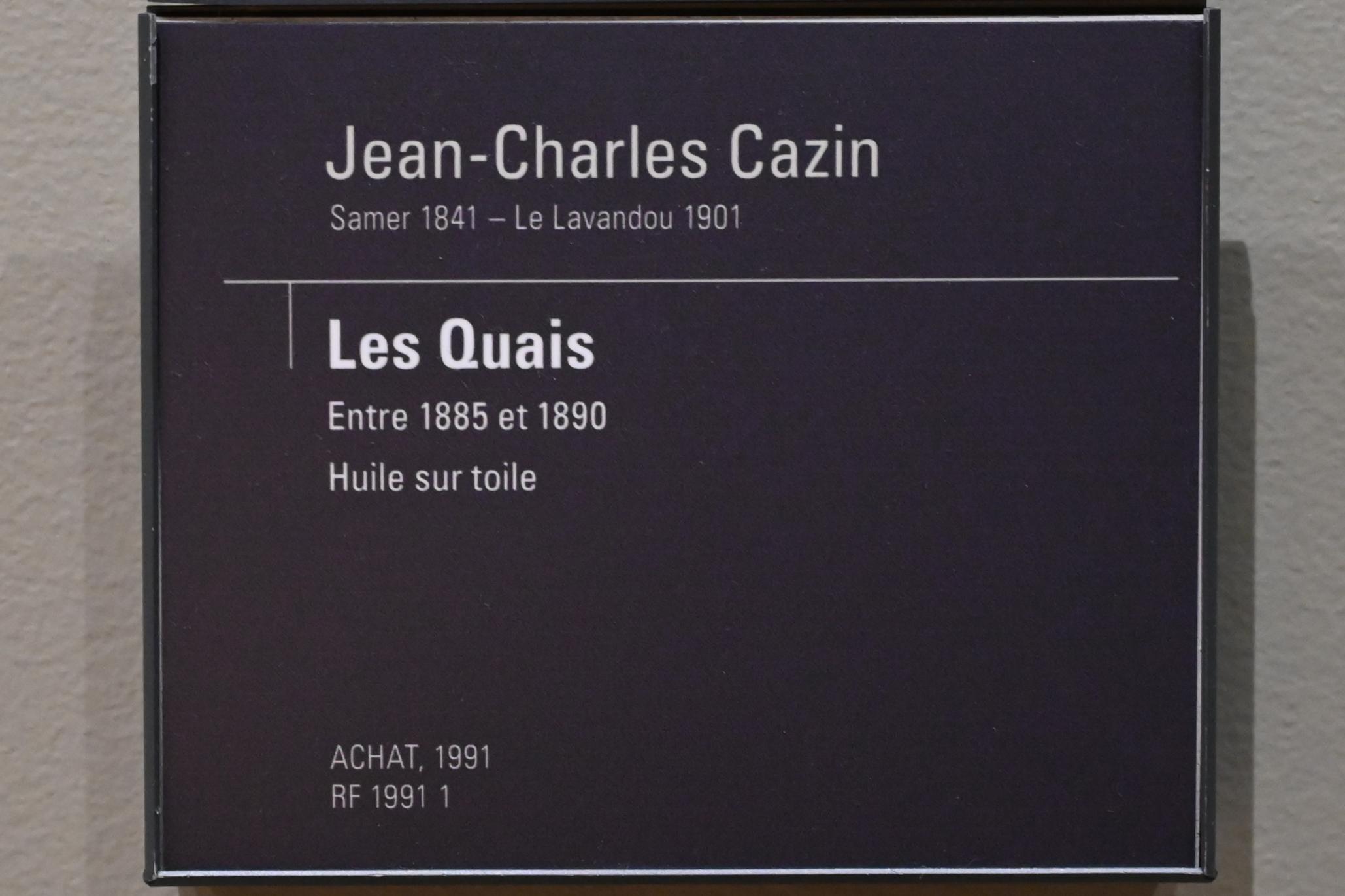 Jean-Charles Cazin (1887), Die Quais, Paris, Musée d’Orsay, 1885–1890, Bild 2/2