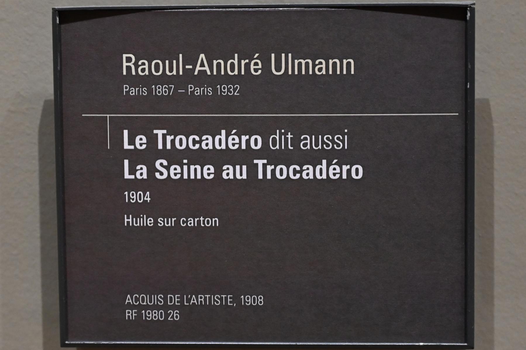 Raoul André Ulmann (1904), Der Trocadéro (Die Seine am Trocadéro), Paris, Musée d’Orsay, 1904, Bild 2/2