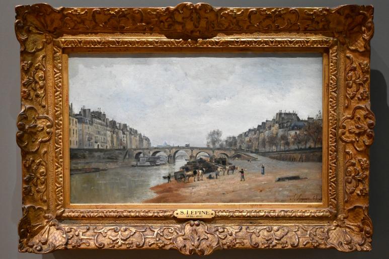 Stanislas Lépine (1868–1878), Quai des Célestins mit der Marie-Brücke, Paris, Musée d’Orsay, 1868
