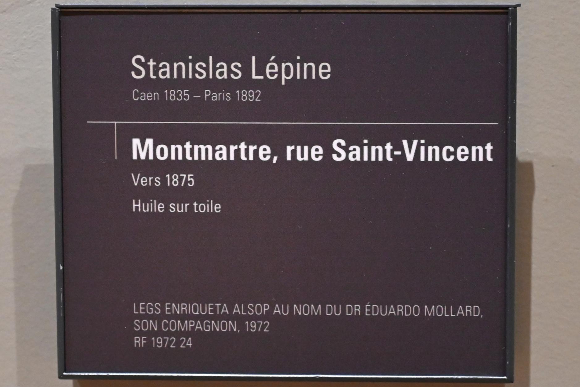 Stanislas Lépine (1868–1878), Montmartre, Rue Saint-Vincent, Paris, Musée d’Orsay, um 1875, Bild 2/2
