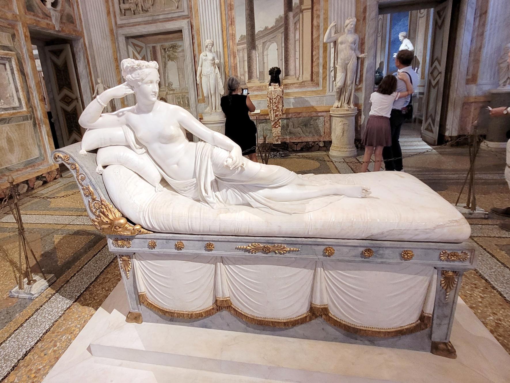 Antonio Canova (1794–1816), Paolina Borghese Bonaparte als Venus Victrix, Rom, Villa Borghese, Galleria Borghese, 1804–1806