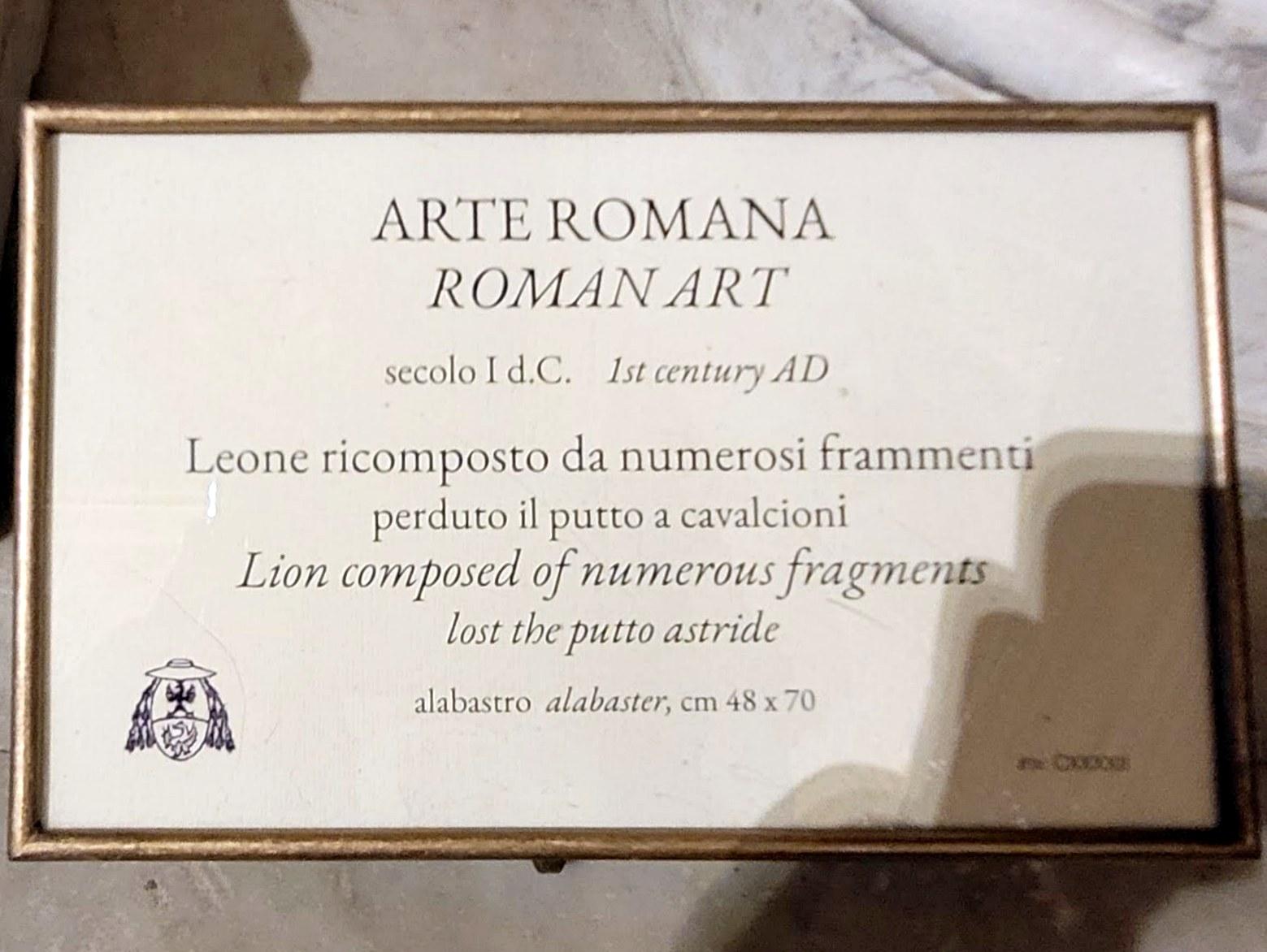 Löwe, Rom, Villa Borghese, Galleria Borghese, 1. Jhd., Bild 2/2