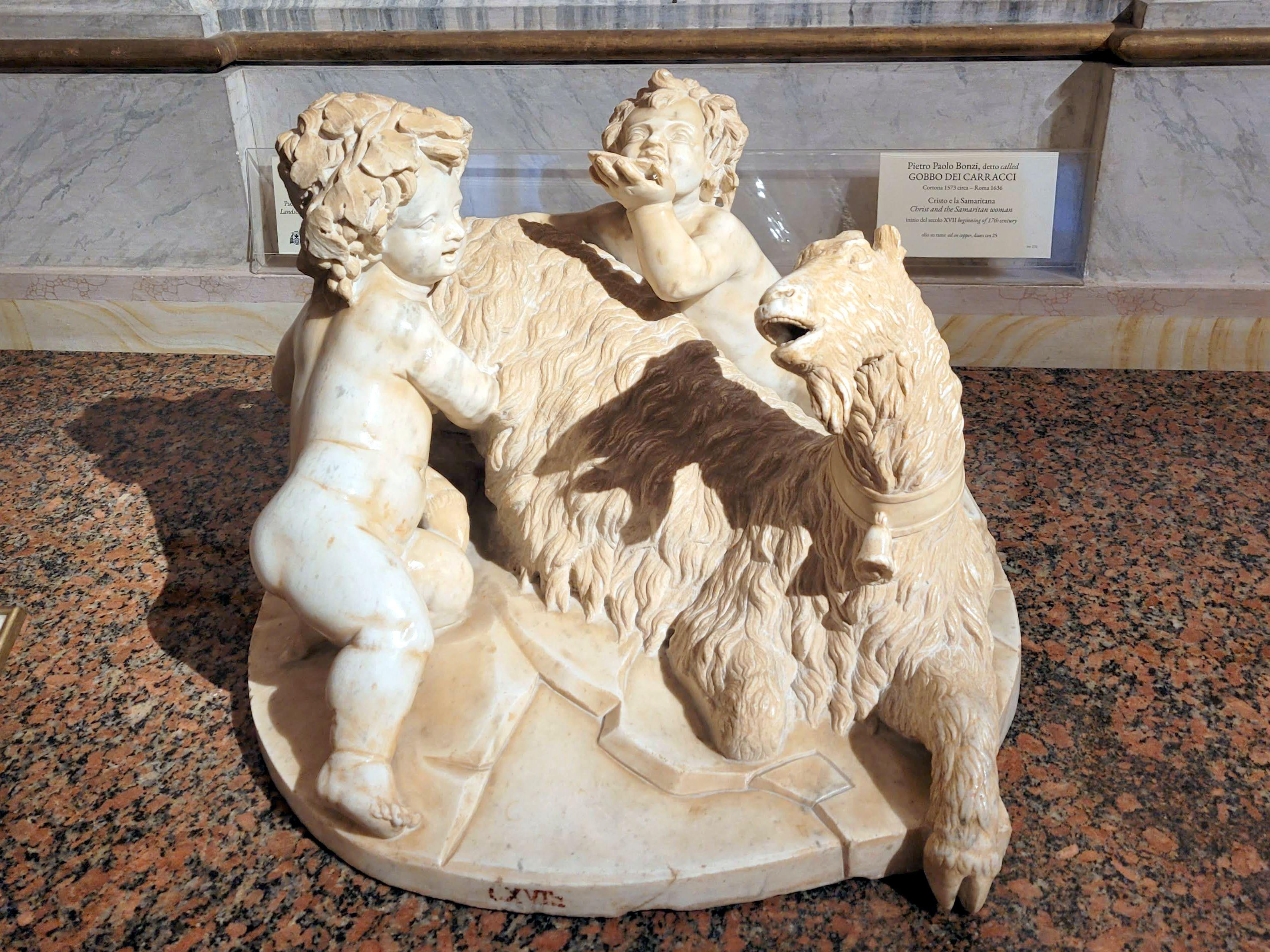 Gian Lorenzo Bernini (1614–1679), Die Ziege Amalthea, Rom, Villa Borghese, Galleria Borghese, vor 1615, Bild 1/4