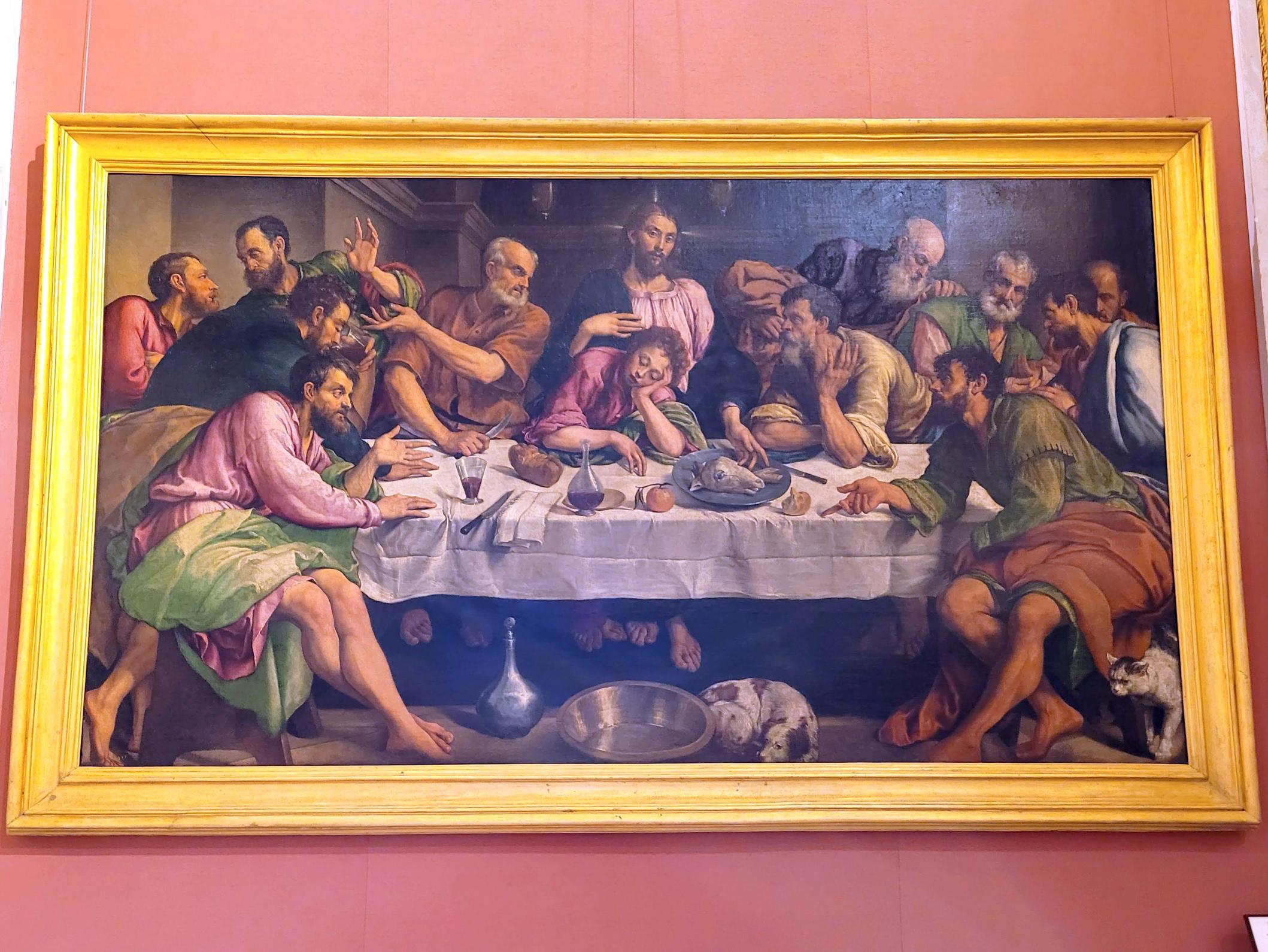 Jacopo Bassano (da Ponte) (1539–1590), Das letzte Abendmahl, Rom, Villa Borghese, Galleria Borghese, 1546–1548