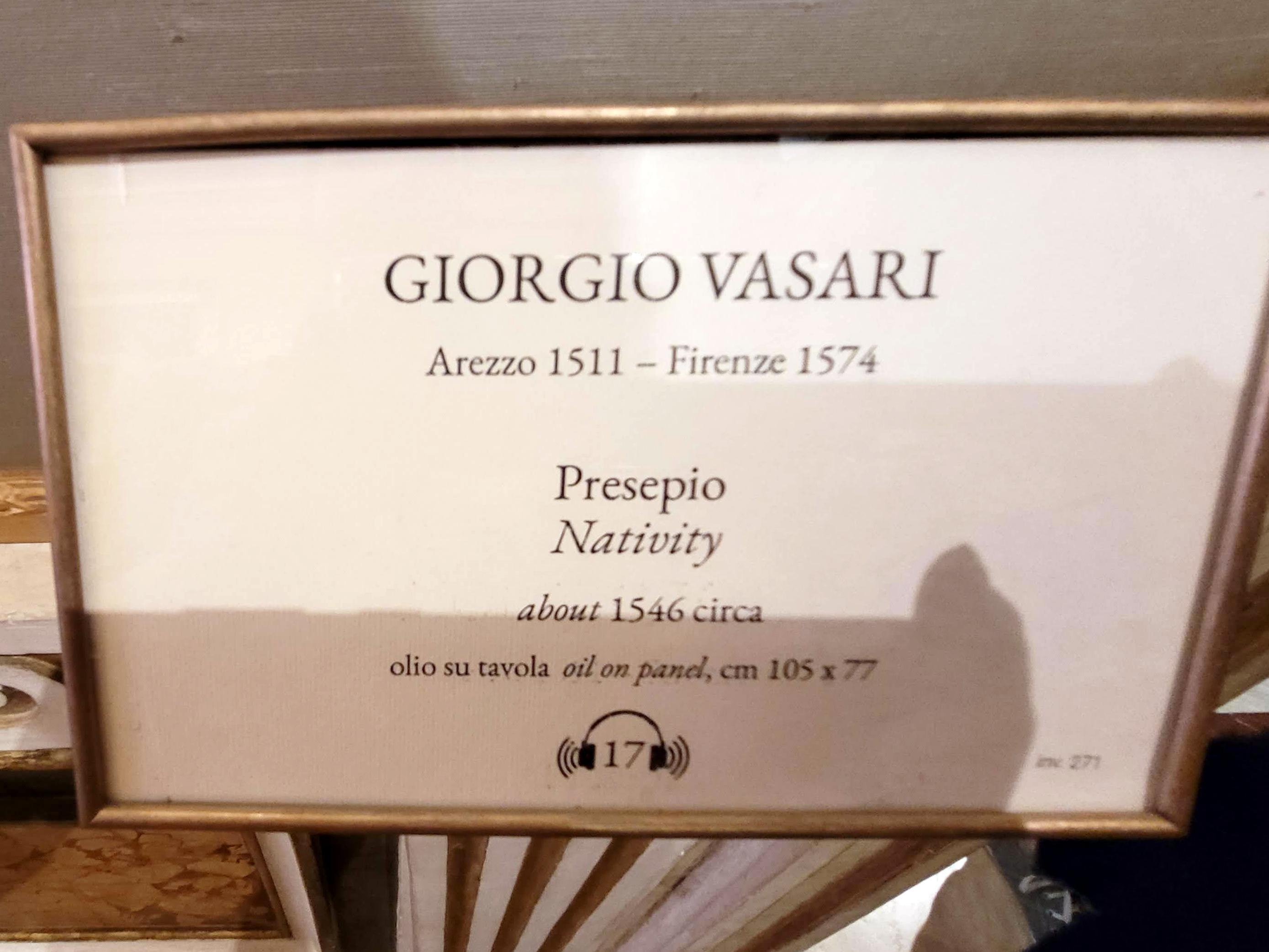 Giorgio Vasari (1540–1568), Christi Geburt, Rom, Villa Borghese, Galleria Borghese, um 1546, Bild 2/2