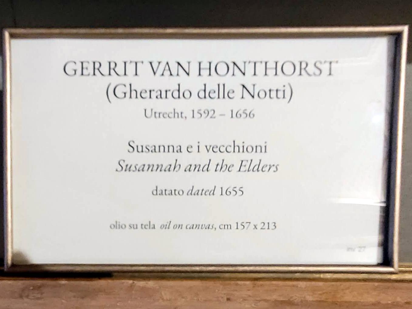 Gerrit van Honthorst (Gerard van Honthorst) (1616–1655), Susanna und die beiden Alten, Rom, Villa Borghese, Galleria Borghese, 1655, Bild 2/2