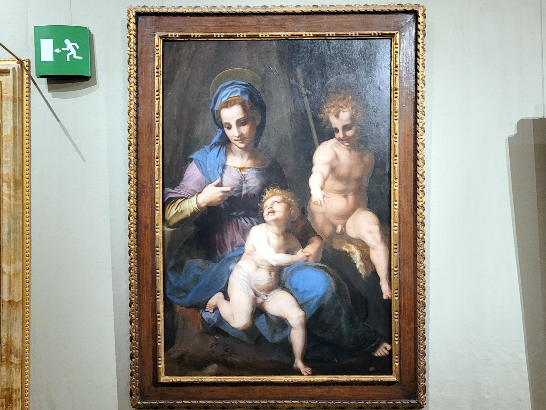 Andrea del Sarto (1512–1529), Maria mit Kind und dem Johannesknaben, Rom, Villa Borghese, Galleria Borghese, um 1515, Bild 1/2