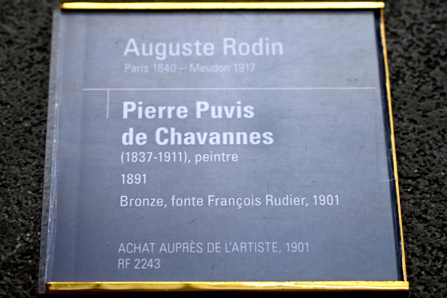 Auguste Rodin (1863–1917), Porträtbüste des Pierre Puvis de Chavannes, Paris, Musée d’Orsay, 1891, Bild 3/3