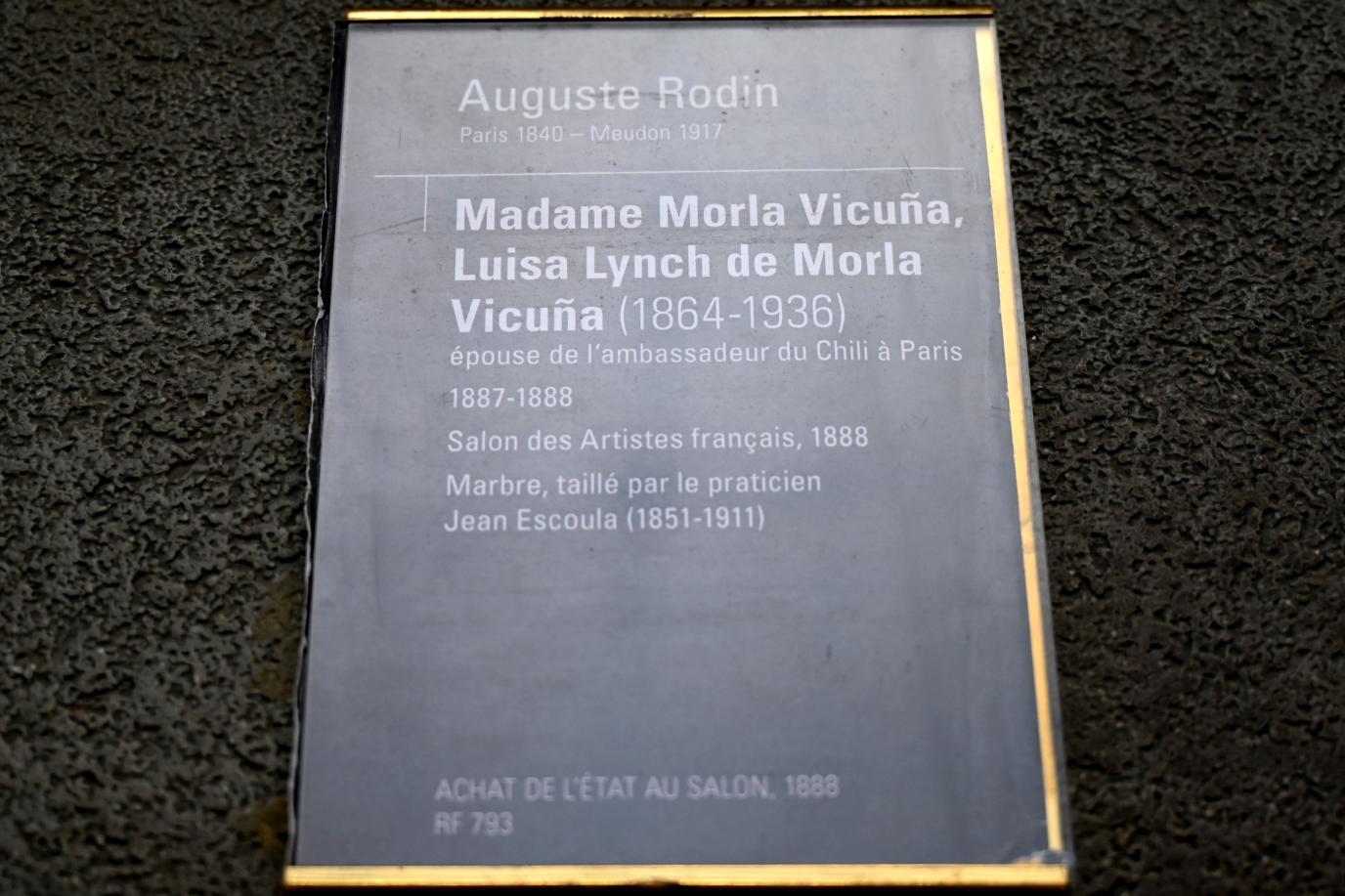 Auguste Rodin (1863–1917), Porträtbüste der Madame Morla Vicuña, Luisa Lynch de Morla Vicuña (1864-1936), Paris, Musée d’Orsay, 1887–1888, Bild 3/3
