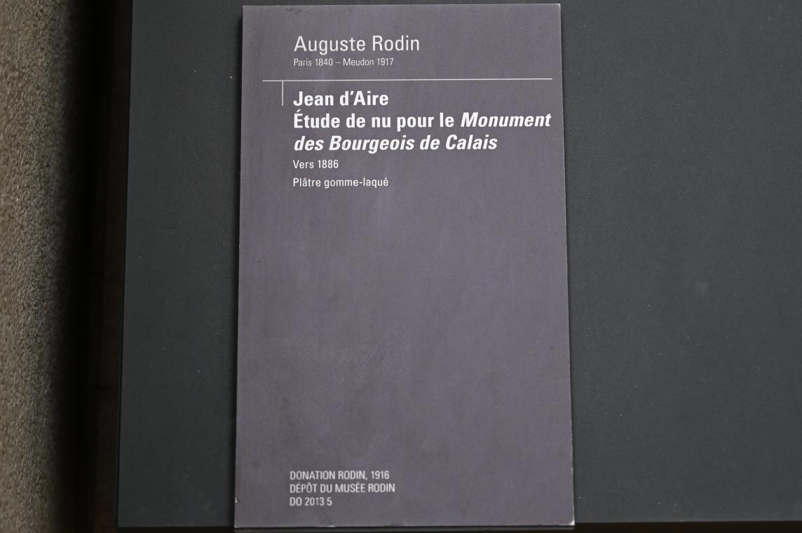 Auguste Rodin (1863–1917), Aktstudie des Jean d'Aire für das Denkmal der Bürger von Calais, Paris, Musée d’Orsay, um 1886, Bild 4/4