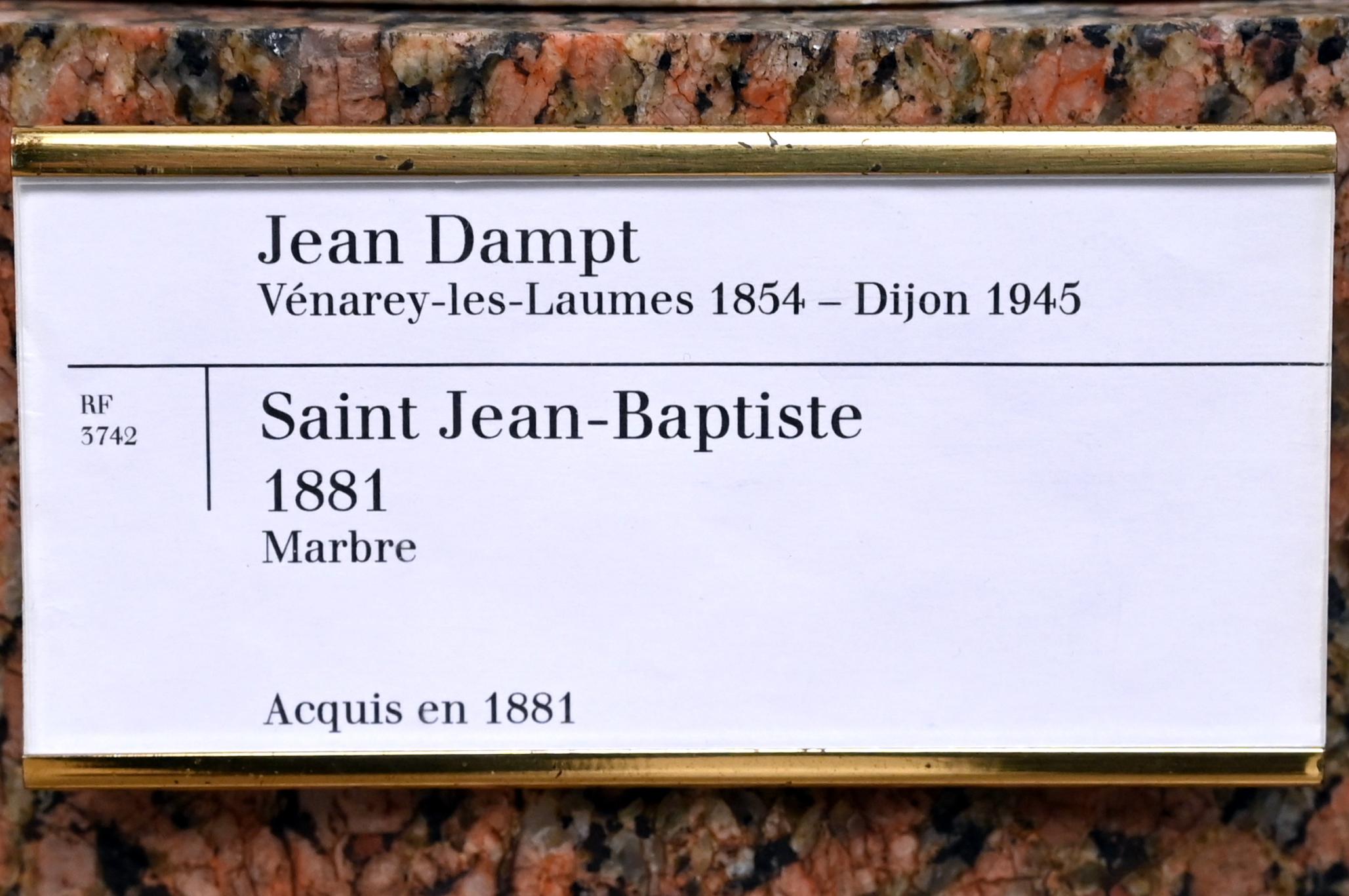 Jean Dampt (1881), Johannes der Täufer, Paris, Musée d’Orsay, 1881, Bild 4/4