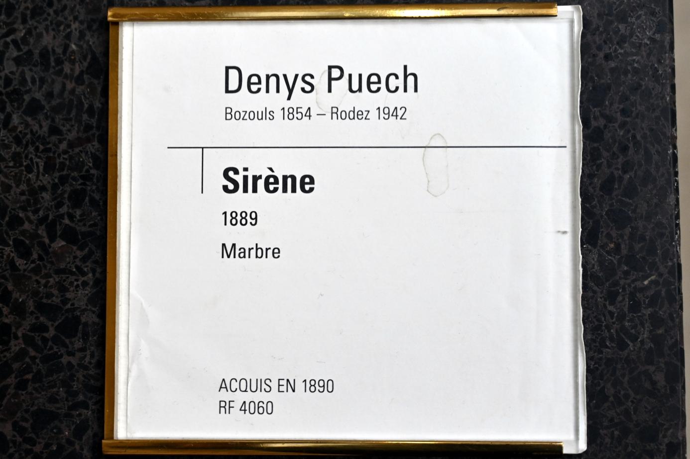 Denys Puech (1889–1900), Sirene, Paris, Musée d’Orsay, 1889, Bild 3/3