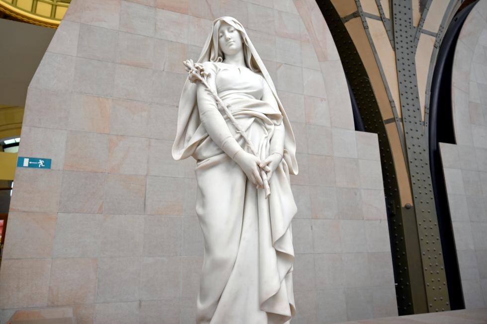 Eugène Delaplanche (1869–1891), Die Jungfrau mit der Lilie, Paris, Musée d’Orsay, 1878, Bild 2/3