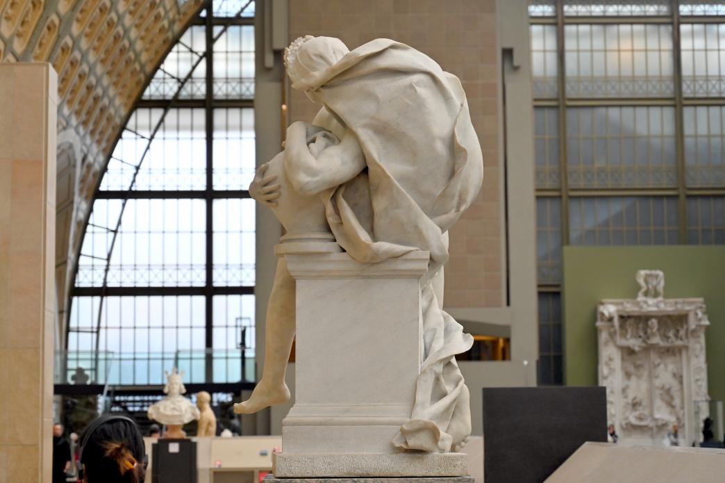 René de Saint-Marceaux (1878), Genius als Hüter des Geheimnisses des Grabes, Paris, Musée d’Orsay, vor 1879, Bild 4/5