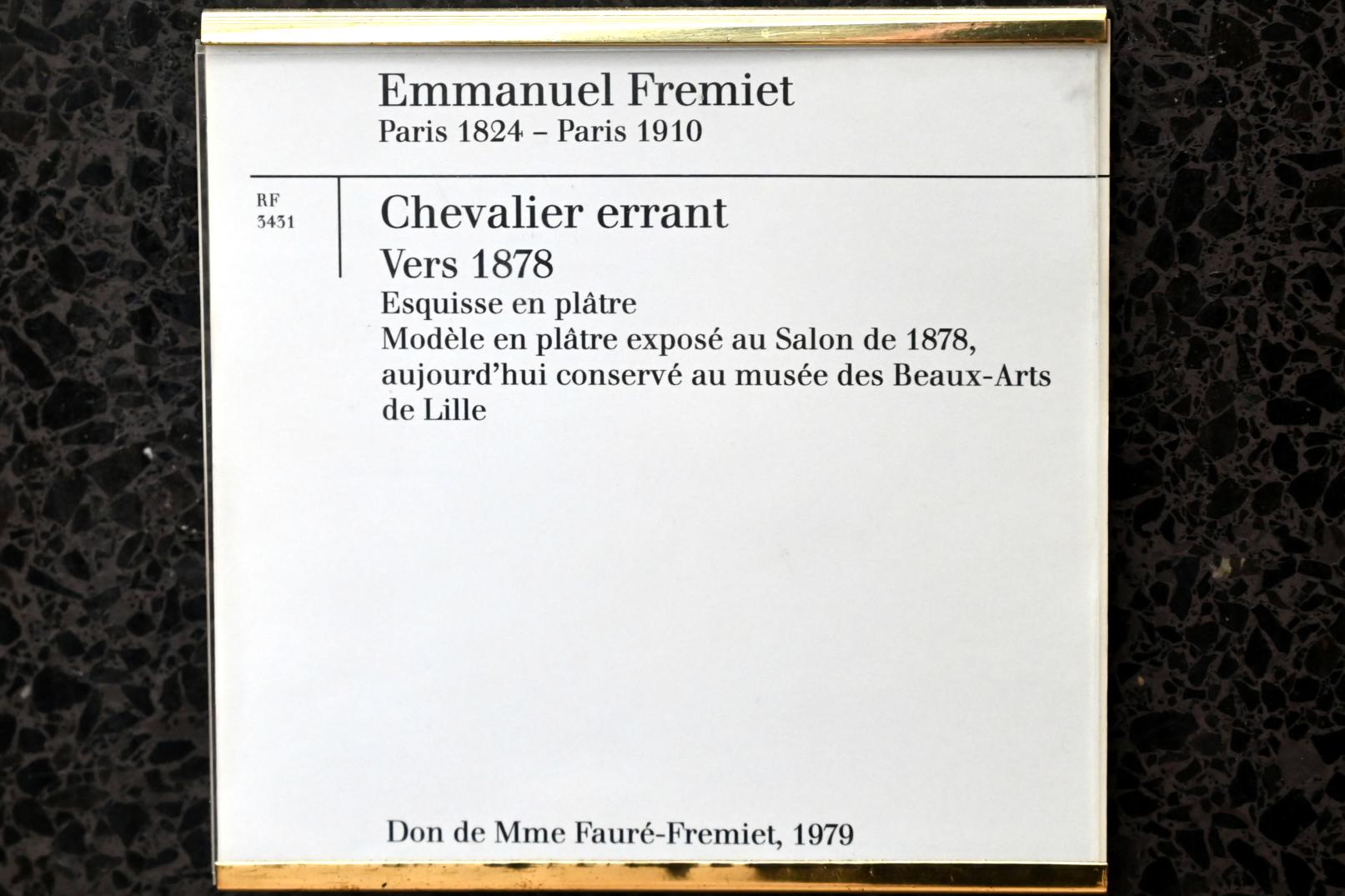 Emmanuel Frémiet (1867–1879), Ritter auf Wanderschaft, Paris, Musée d’Orsay, um 1878, Bild 3/3