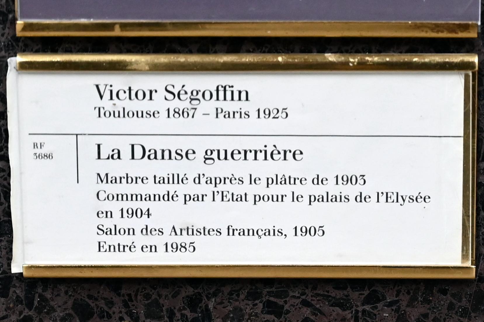 Victor Ségoffin (1903), Kriegertanz, Paris, Élysée-Palast, jetzt Paris, Musée d’Orsay, 1903, Bild 4/4